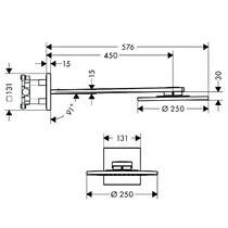 Верхний душ Axor ShowerSolutions 35296140 бронза матовый, фото №2
