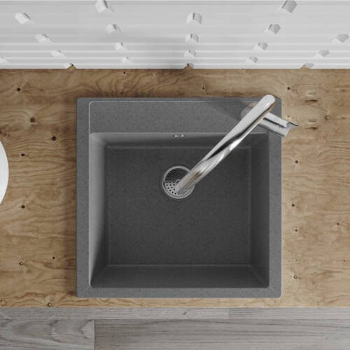 Кухонная мойка Miraggio Bodrum 510 врезная, цвет серый Gray, фото 4