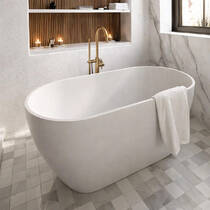 Ванна зі штучного каменю Miraggio Greenland (Matt) 168x80,5 см, білий матовий, фото №1