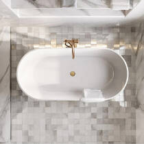 Ванна зі штучного каменю Miraggio Greenland (Matt) 168x80,5 см, білий матовий, фото №5