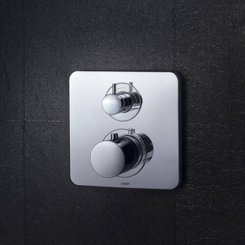 Змішувач прихованого монтажу для ванни/душу Axor Citterio M 34725140 з термостатом, матова бронза, фото 3