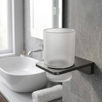 Склянка Devit Do It 4030120 з тримачем, brushed gun metal, фото №1