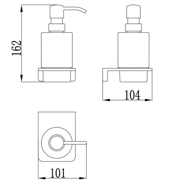 Дозатор для рідкого мила Devit Do It 4030150 колір brushed gun metal, фото 2