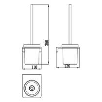 Щітка для унітаза Devit Do It 4030170 з тримачем, графітовий, фото №3