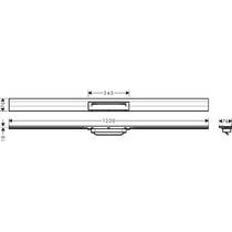Решітка для душового каналу Hansgrohe RainDrain Flex Wall 56054140 бронза 1200 мм, фото №2