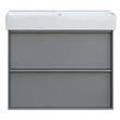 Тумба с раковиной Devit Quadra 083070G, 70 см, серая матовая, фото 2