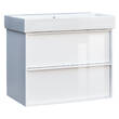 Тумба з раковиною Devit Quadra 083070W, 70 см, біла глянцева, фото 1