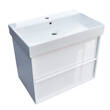 Тумба з раковиною Devit Quadra 083070W, 70 см, біла глянцева, фото 3