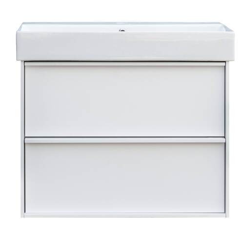 Тумба з раковиною Devit Quadra 083070WB, 70 см, біла матова, фото 2