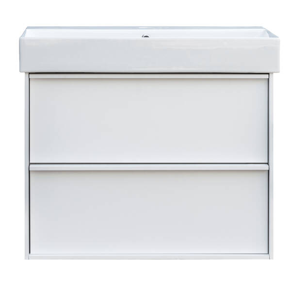 Тумба з раковиною Devit Quadra 083070WB, 70 см, біла матова, фото 2