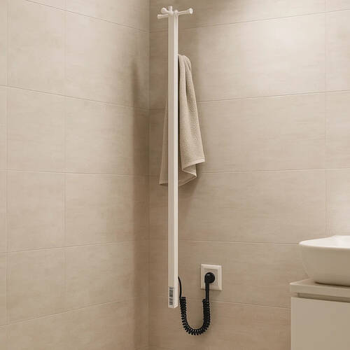 Рушникосушарка електрична Mario Рей Кубо-І 1100x30/130 TR 1100х30 мм білий мат 30 Вт, фото 1