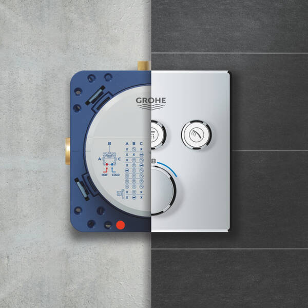 Душова система прихованого монтажу Grohe Grohtherm SmartControl UA26415SC2 з термостатом та виливом, фото 5