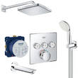 Душова система прихованого монтажу Grohe Grohtherm SmartControl UA26415SC2 з термостатом та виливом, фото 1
