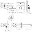 Душова система прихованого монтажу Grohe Grohtherm SmartControl UA26415SC2 з термостатом та виливом, фото 2