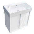 Тумба з раковиною Devit Quadra 83055W, 55 см,  біла глянцева, фото 3