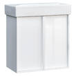 Тумба з раковиною Devit Quadra 83055W, 55 см,  біла глянцева, фото 1
