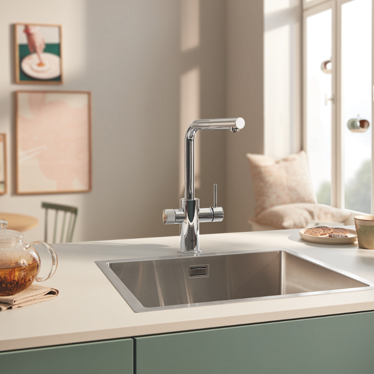 30590000 GROHE Blue Pure Minta Змішувач для кухні для подачі технічної і фільтрованої води, хром (1 сорт)