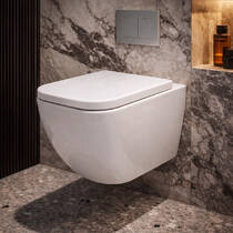 Унітаз підвісний Devit Quadra 2030140 безобідковий, білий глянець, фото №1