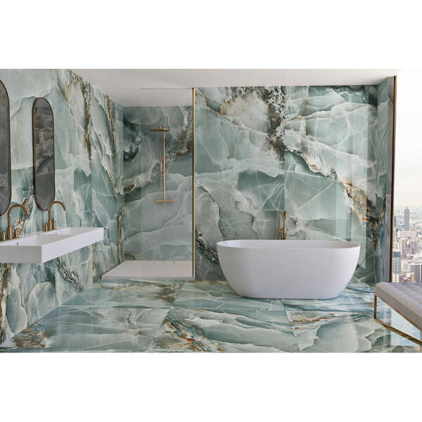 Керамограніт Baldocer Onyx Turquoise Pulido 120x260 см, фото 4