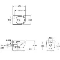 Унитаз подвесной Devit Art 3.0 3030140W безободковый с крышкой soft-close, Vortex Flush, белый матовый, фото №3