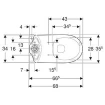 Унітаз-компакт Geberit Selnova 500.285.01.7 для змивного бачка, безобідковий, фото №3