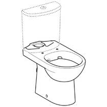 Унітаз-компакт Geberit Selnova 500.285.01.7 для змивного бачка, безобідковий, фото №2