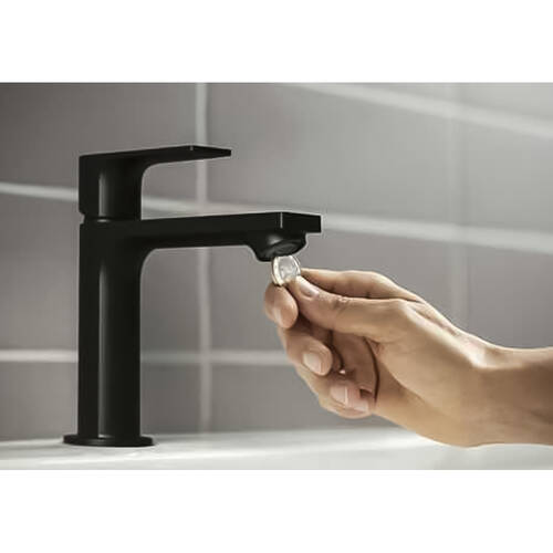 Смеситель д/раковины 110 CoolStart EcoSmart+ с д/к Rebris E Hansgrohe 72589670 чёрный матовый, фото 3