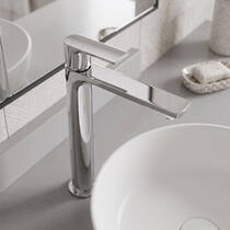 Змішувач для раковини Hansgrohe Rebris E 72591000 240 CoolStart EcoSmart+ з донним клапаном, фото №5