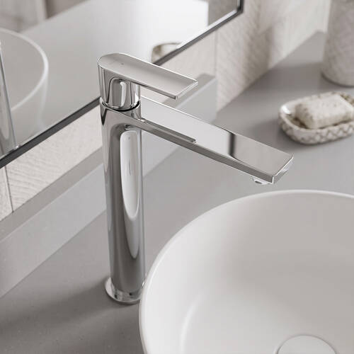Смеситель для раковины Hansgrohe Rebris E 72591000 240 CoolStart EcoSmart+ с донным клапаном, фото 5