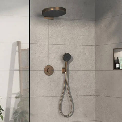 Змішувач прихованого монтажу для душу Hansgrohe ShowerSelect Comfort S 15554140 з термостатом, бронза матовий, фото 3