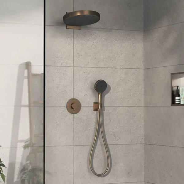 Змішувач прихованого монтажу для душу Hansgrohe ShowerSelect Comfort S 15554140 з термостатом, бронза матовий, фото 3