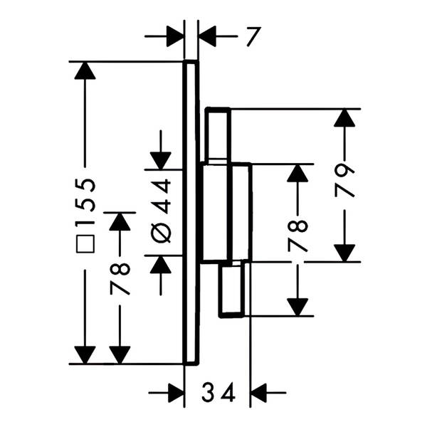 Змішувач прихованого монтажу для душу Hansgrohe DuoTurn E 75417140 бронза матовий, фото 3