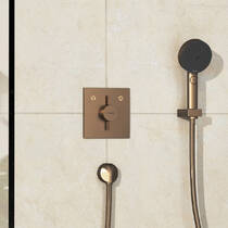 Змішувач прихованого монтажу для душу Hansgrohe DuoTurn E 75417140 бронза матовий, фото №5