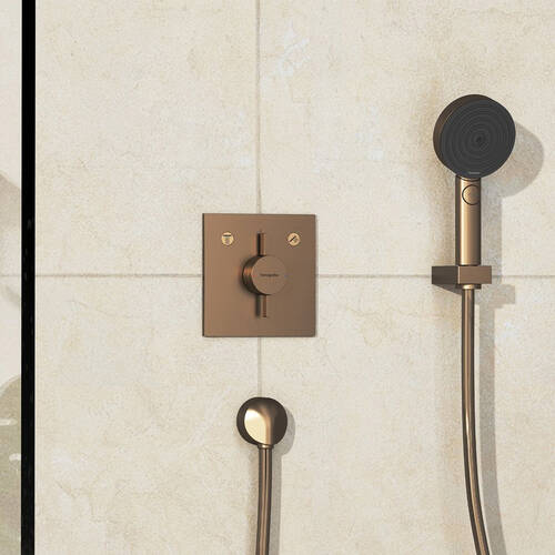 Змішувач прихованого монтажу для душу Hansgrohe DuoTurn E 75417140 бронза матовий, фото 5
