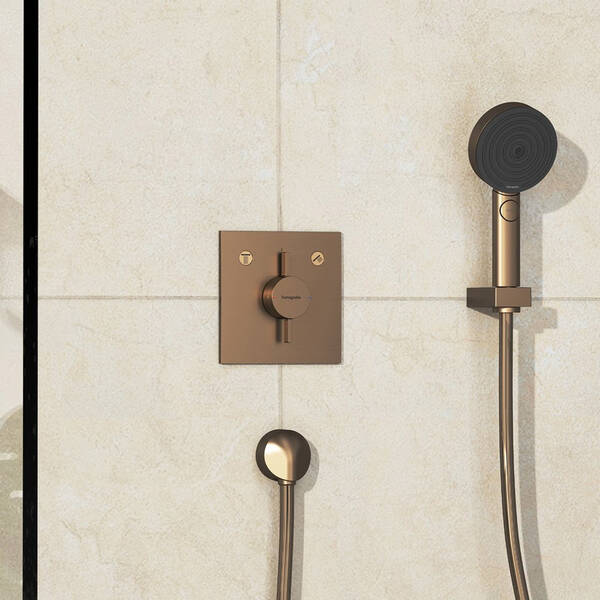 Змішувач прихованого монтажу для душу Hansgrohe DuoTurn E 75417140 бронза матовий, фото 5