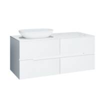 Тумба с раковиной Devit Linea 081200W 120 см, белый глянцевый, фото №1