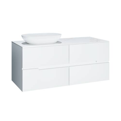 Тумба з раковиною Devit Linea 081200W 120 см, білий глянцевий, фото 1
