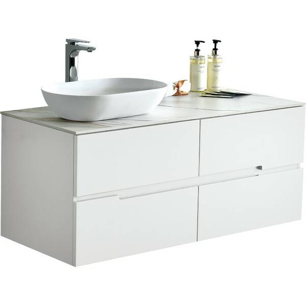 Тумба з раковиною Devit Linea 081200W 120 см, білий глянцевий, фото 2
