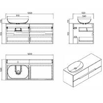 Тумба с раковиной Devit Linea 081200W 120 см, белый глянцевый, фото №4