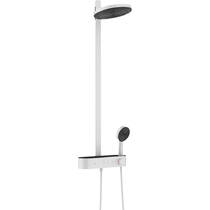 Душова система Hansgrohe Pulsify Showerpipe 260 2jet EcoSmart 24241700 з термостатом білий матовий, фото №1