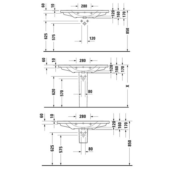 Раковина Duravit D-Neo 2367100000 на тумбу 100,5 см, фото 8