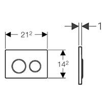 Клавиша смыва Geberit Omega20 115.085.JQ.1 хром матовый, фото №2