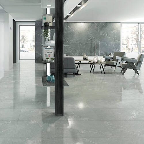 Керамограніт Almera Ceramica-2 Pn03 Light Grey Pol 100x100 см, фото 2