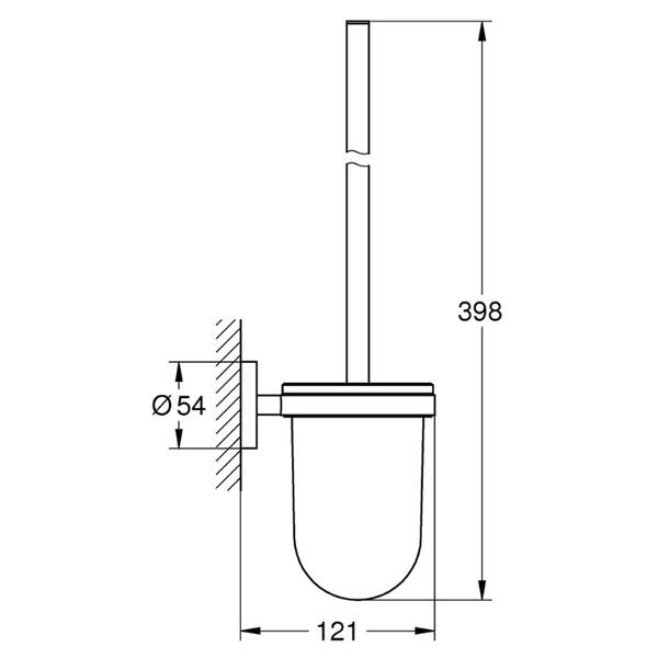 Щітка для унітаза Grohe Essentials 40374DL1 теплий захід (брашоване рожеве золото), фото 2