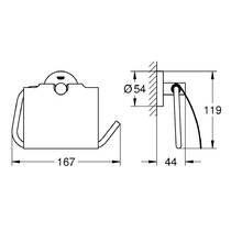 Держатель для туалетной бумаги Grohe Essentials 40367DL1 с крышкой, теплый закат (розовое золото), фото №2