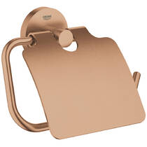 Держатель для туалетной бумаги Grohe Essentials 40367DL1 с крышкой, теплый закат (розовое золото), фото №1