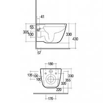Унітаз підвісний RAK Ceramics One EL13AWHA + ONSC0004 безобідковий з кришкою Soft Close, фото №3