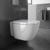 Унітаз підвісний RAK Ceramics One EL13AWHA + ONSC0004 безобідковий з кришкою Soft Close, фото №1