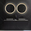 Зеркало Luxury Wood Perfection Slim с подсветкой LED, дуб натуральный, сенсорная кнопка-димер, 650х650мм, фото 1
