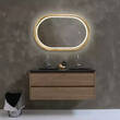 Зеркало Luxury Wood Freedom Slim с подсветкой LED, дуб натуральный, сенсорная кнопка-димер, 550х850 мм, фото 5